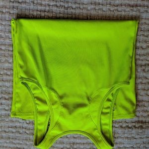 Bright yellow under armour tank